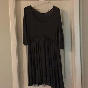 Olive green babydoll dress